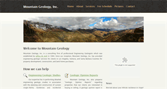 Desktop Screenshot of mountaingeology.com